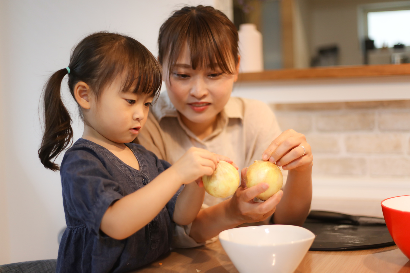 parent and child to cook